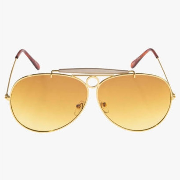 Chloe Romie CE144S 051 Aviator Sunglasses Gold Yellow Mirrored Lens with Case main image 12
